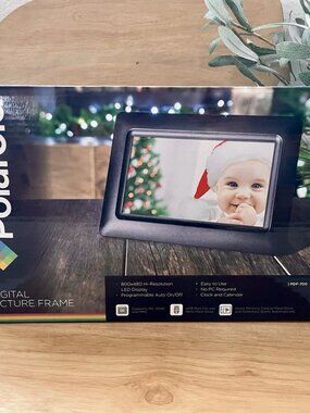 SALE! NEW Polaroid 7" Hi Resolution Digital Frame Screen Photo - BLACK